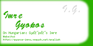 imre gyopos business card